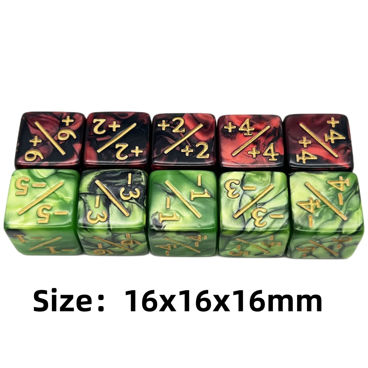 Dice Set 10 Pieces Dice Counters Token D6 Compatible with Card Game