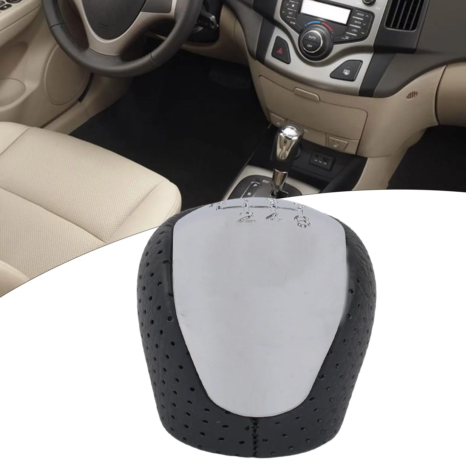 

Accessories Gear Knob PU Leather Car Gear Shift Knob Stick For Hyundai I30 Ix35 2842231696 6 Speed High Quality