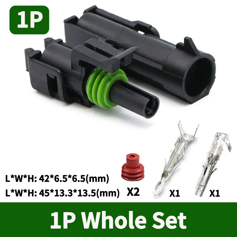 5/20/100Sets Delphi 2.5 Series GM Automobile 1/2/3/4/6Pin Waterproof Male&Female Connector Plug 12010975 DJ302/3/4/61Y-2.5-11/21