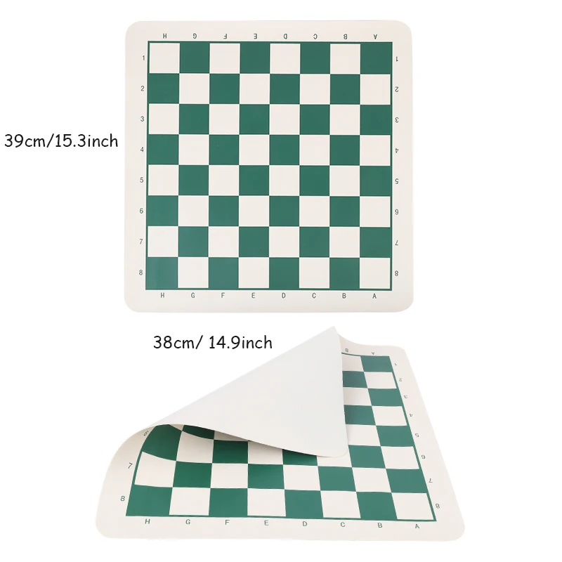 Plastic Chess Set King High 76mm 4 Queens Heavy Chess Pieces PU Chessboard Children Family Travel Board Table Game Toys