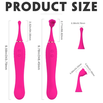 Replaceable Double Head Dildo Vibrator Sex Toys for Women Men Adult Couples Nipple Clitoris Vagina Penis Stimulator Massager 3