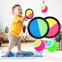 1Set Kids Sucker Sticky Ball Toy Outdoor Sports Catch Ball Game Set Throw And Catch Parent-Child Interactive Outdoor Toys 3