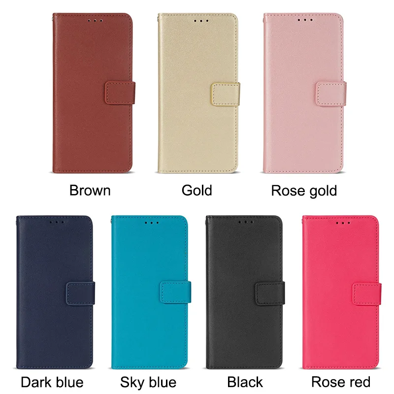 Luxury Leather Flip Wallet Phone Case with Card Holder and Holster