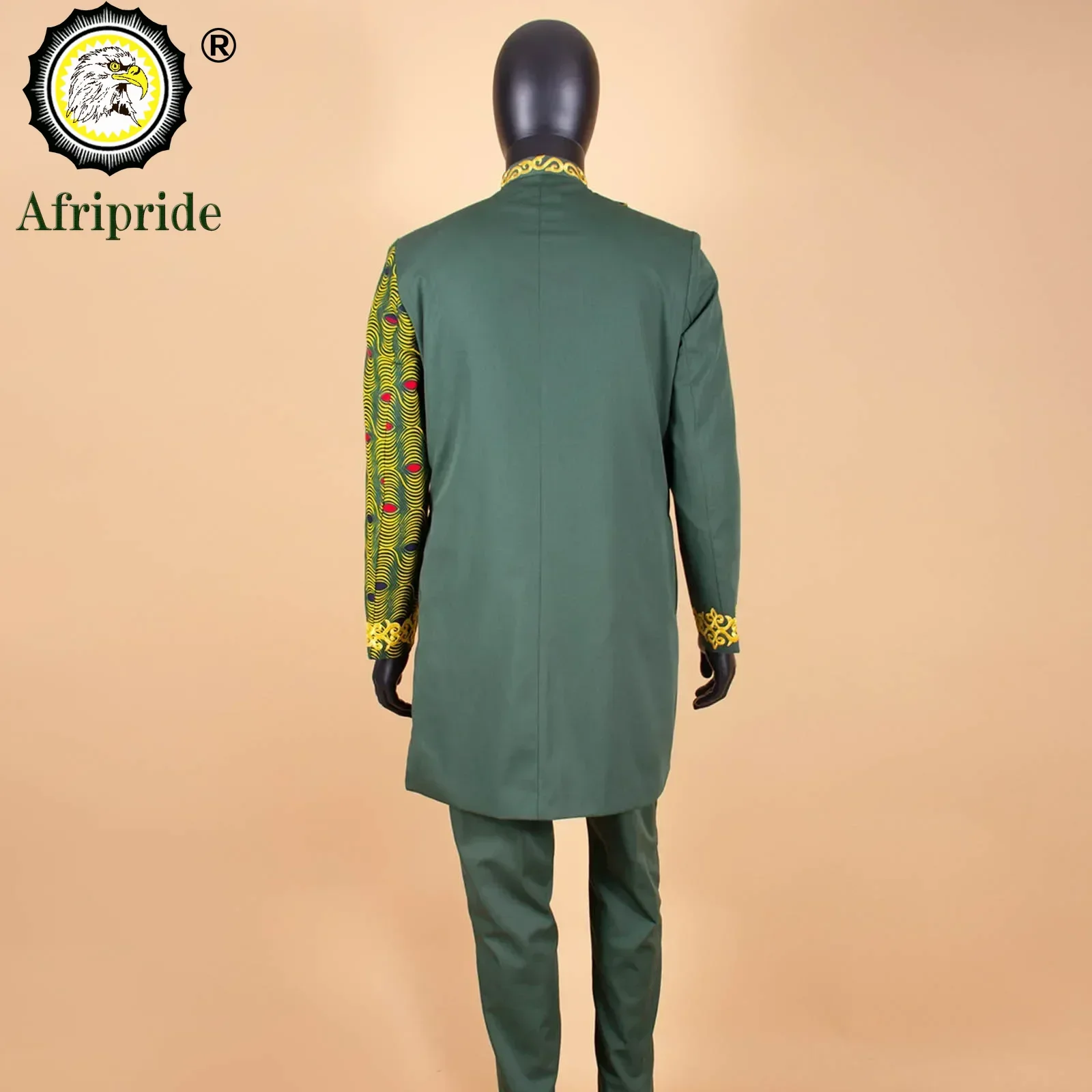African Suits for Men Embroidery Print Blazer and Pants Set Business Dress Suit with Kerchief Party Wedding Evening A2316023 4