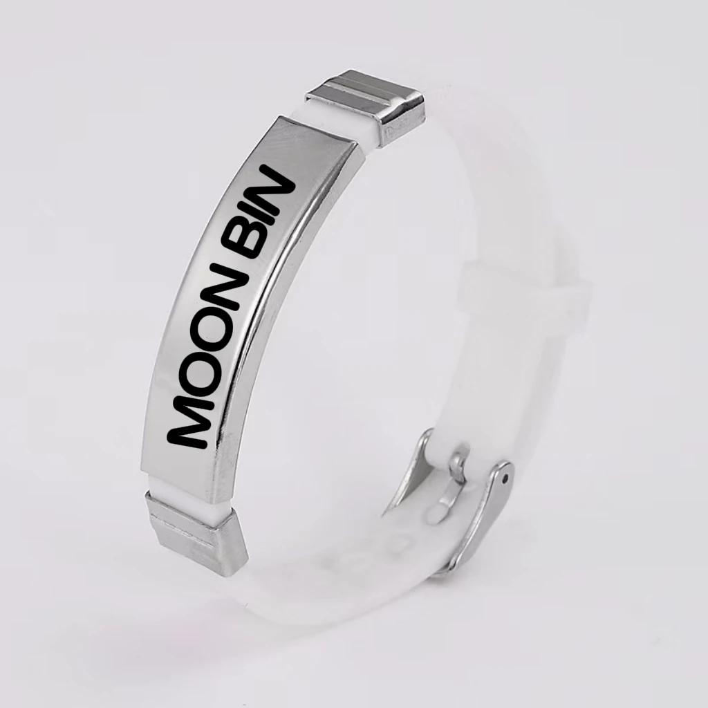 ASTRO KPOP CHAEUNWOO moonbin YOONSANHA MJ Silicone & Stainless Steel Bracelets Bangles for Fans bangle bracelet stainless steel bracelet silicone bracelet