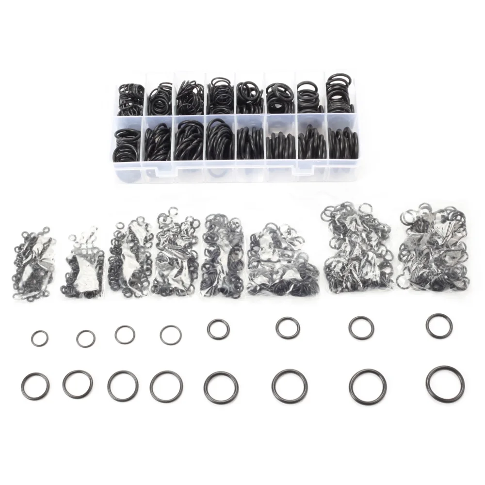 1200Pcs 24Sizes Universal Car Air Conditioning HNBR O Rings o ring set Auto Repair Tools Compressor Rubber Rings Sealant Car Accessories