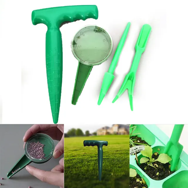 4Db Mini Állítható Vetéskertészeti Szerszámok Vetőmag Palántát Átültető Gép Lyukasztás, Dugványok Készlet Kerti Kellékek