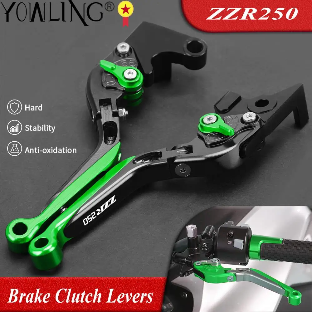 

Motorcycle Adjustable Folding Extendable Brake Clutch Levers For KAWASAKI ZZR250 ZZR 250 1983-2001 2002 2003 2004 2005 2006 2007