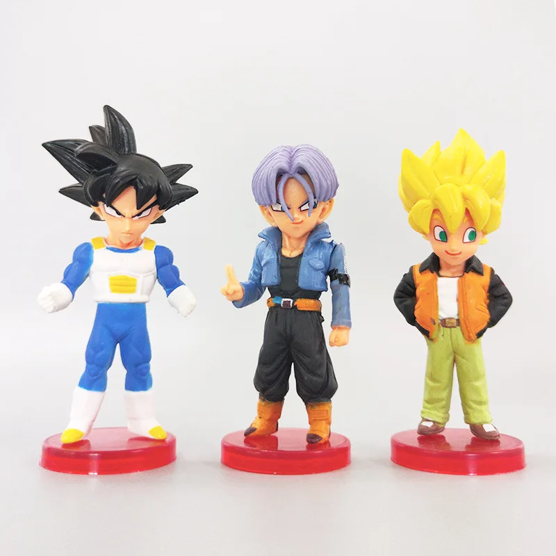 6Pcs Anime Dragon Ball Z Ação Filho Goku Vegeta Trunks Son Gohan Super  Saiyan Mini PVC Estatueta Colecionável Modelo Toy Kids Gift - AliExpress