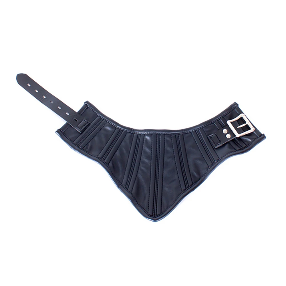 Leather Chastity Posture Neck Collar For Bdsm Couples_voghion.com