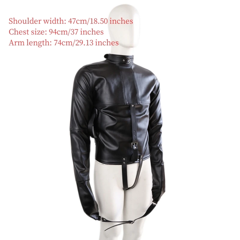 Thumbnail 2 for Body Fetish Leather Constraint com Alça de Virilha