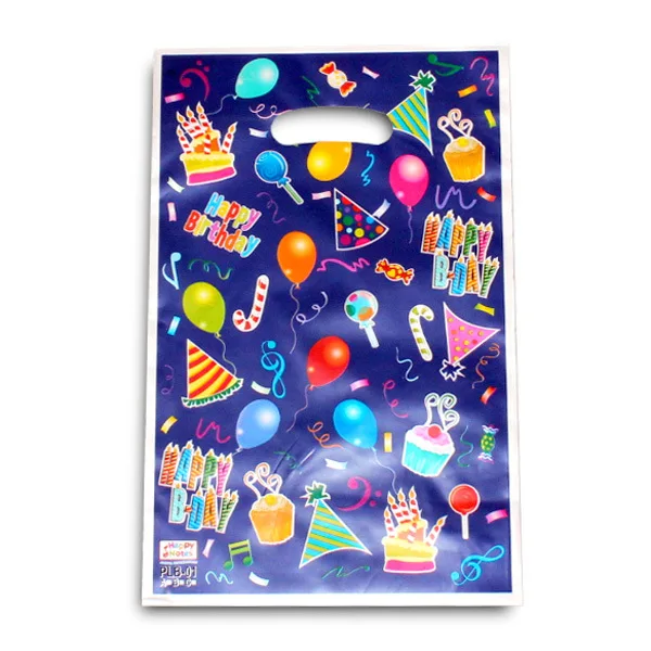 10-50 bolsas de regalo impresas con lunares, bolsas de plástico para dulces, bolsas de botín para fiestas infantiles, suministros de decoración para fiestas de cumpleaños de niños y niñas