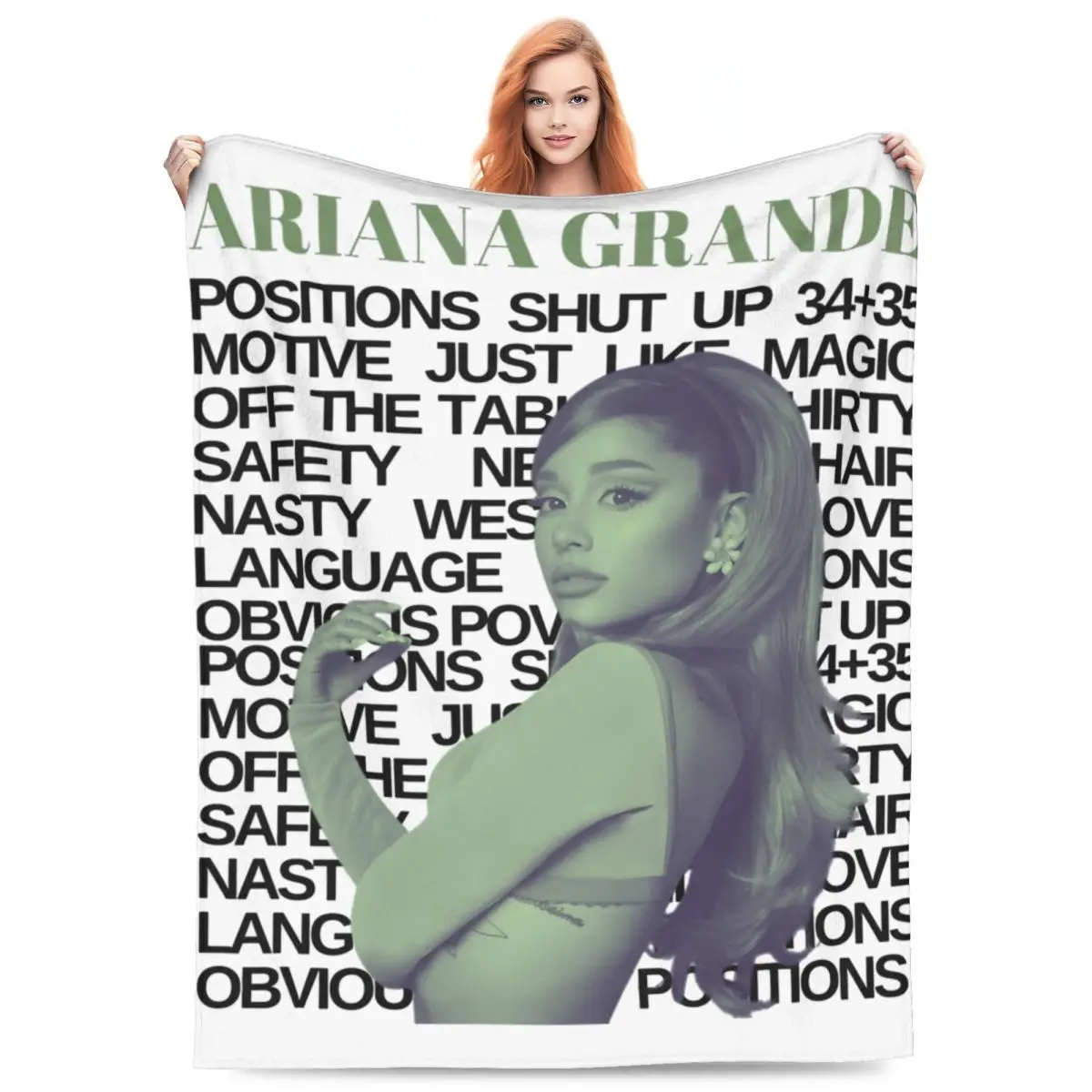 

Фланелевое Одеяло Ариана большого размера 2024, музыкальный тур, певец, супермягкое покрывало для дивана, кровати, путешествий, покрывало для дивана, покрывало для кровати