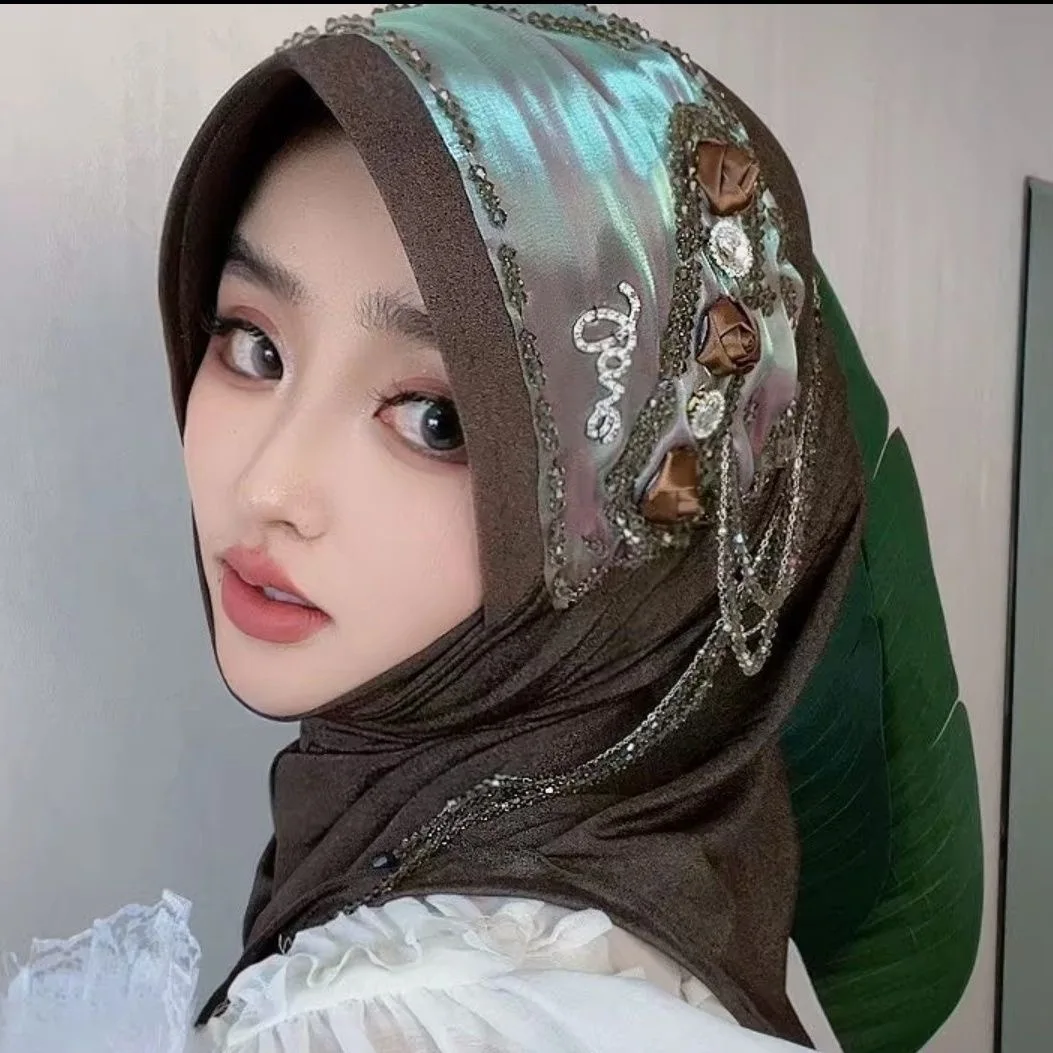 Hijab Muslim Women Shawl Headscarf Freeshipping Luxury Tassels Chiffon Scarf Malaysia Prayer Kufi Islam Saudi Arabia Fashion New