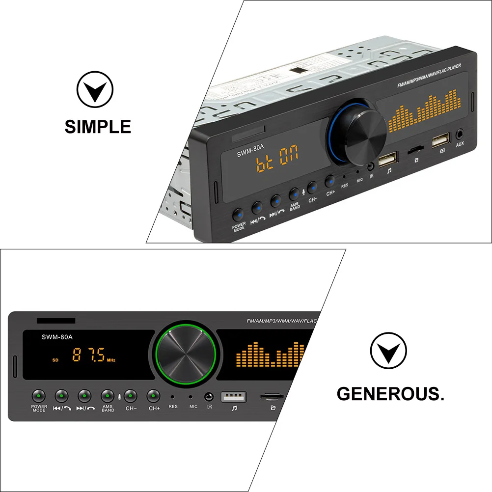 Aux Usb Fm Am Rds Car Mp3 Player Radio Multimedia Stereo Receiver Audio System Car Supplies Hardware Plastic Durable