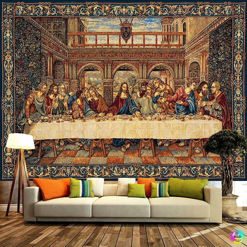 Tapestry decorations Jesus The Last Supper Tapestry Christmas Wall tapestry Easter Wall decor Room decor Christ Home decoration Large Fabric Vintage