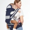 4 in 1 Multifunctional Baby Carrier with Hip Seat Baby Sling Wrap Portable Adjustable Infant Waist Carriers Breathable Bebe Bag 3