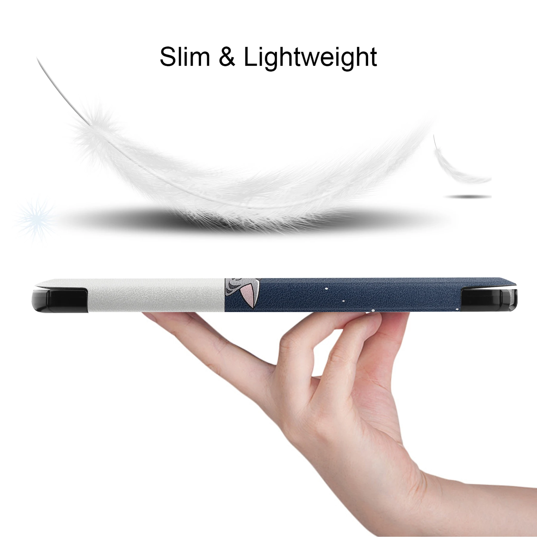 Elegant PU Leather Tri-Folding Magnetic Flip Smart Cover