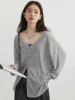 Long Sleeve Cardigan Women Lightweight Cardigan Women's Stylish V-neck Cardigan Coat Lightweight Spring Autumn Jacket for Daily 3