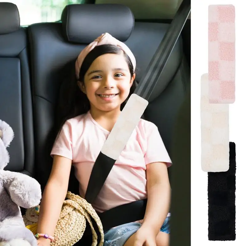 

Универсальный Регулируемый плюшевый ремень безопасности автомобиля, наплечная защита для детей, аксессуары для интерьера автомобиля