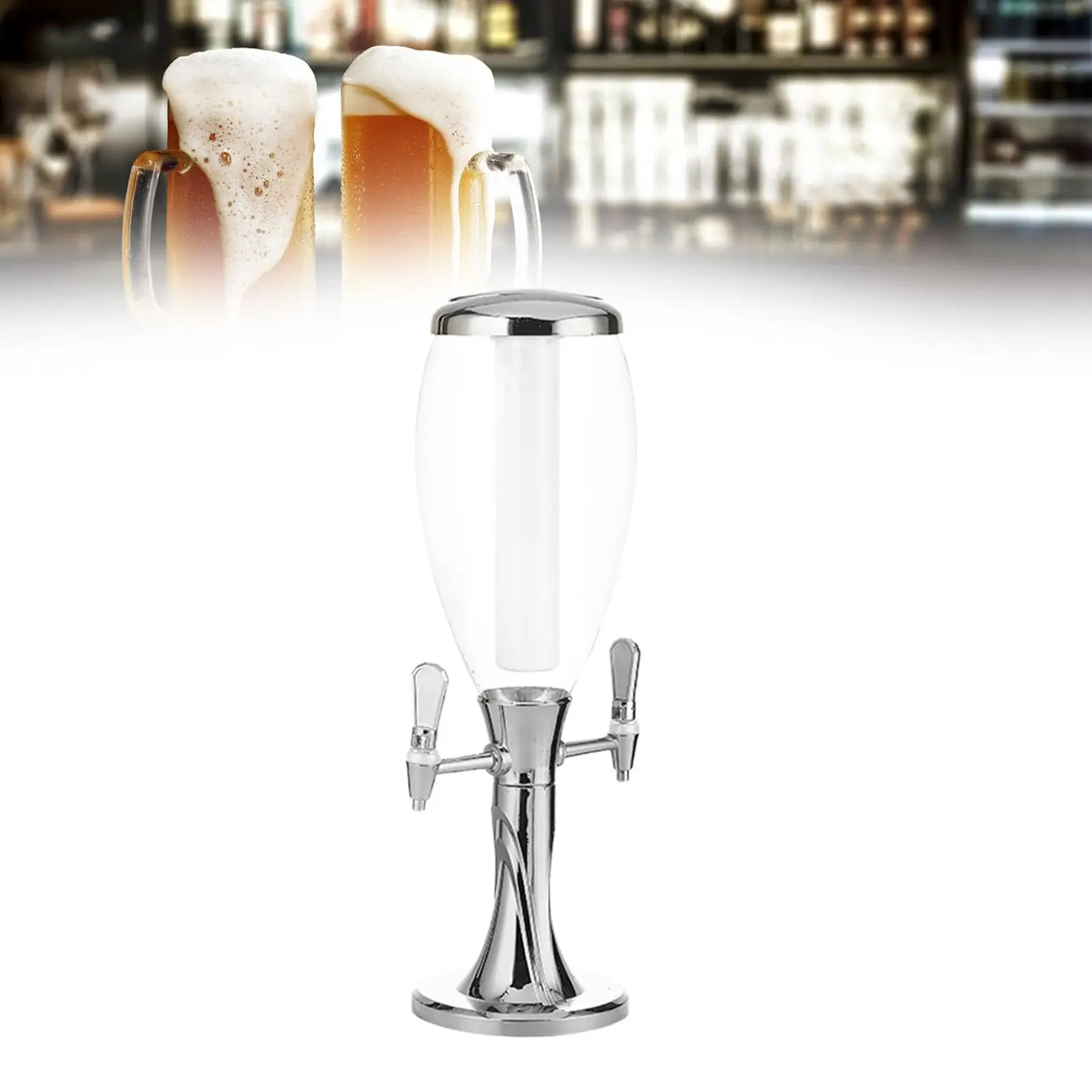 Beer Tower Beer Pourer Tabletop Stable Beverage Juice Dispenser Beer Dispenser with Spigot for Rvs Lounges Outdoor Kitchens Wall