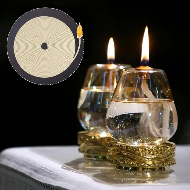 round cotton replacement wicks 10m The wick can be cut to any length required Suitable for candles alcohol lamps kerosene lamps