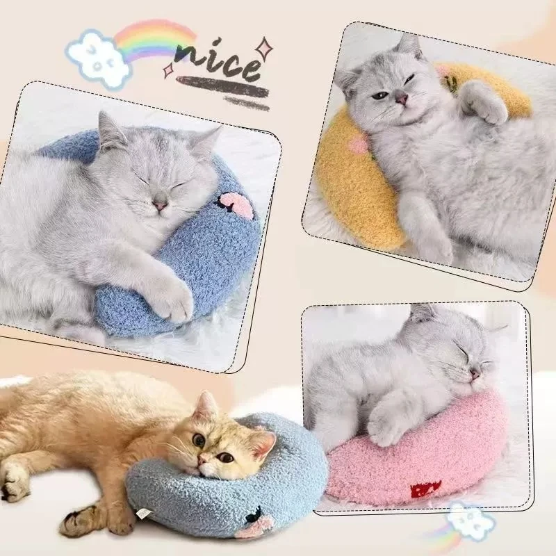 1pc-Pet Pillow U-Shaped Pillow for Cats and Dogs