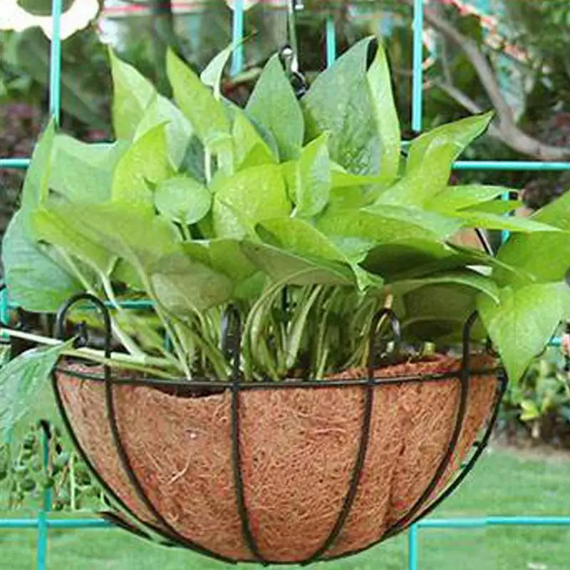 Durable Hanging Basket Liner Planter Round Coconut Fiber Replacement Liners for Flower Pot Home Outdoor Garden Flower Holders