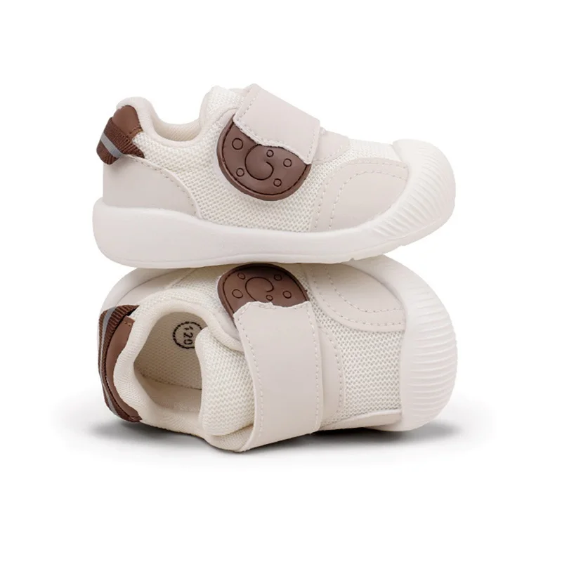 Listenwind Baby Boys Girls Sneakers Cute Contrast Color Mesh Cloth Non-Slip First Walking Soft Sole Shoes
