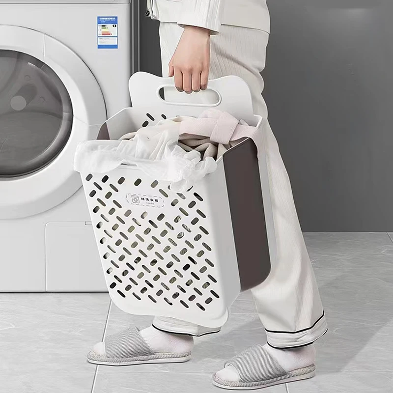 Wall-mounted Dirty Clothes Storage Basket Folding Bathroom Laundry Baskets Organizer Household Laundry Bag Bathroom