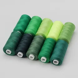 Set of 10 Rolls Premium Polyester Sewing Thread, 400 Yards Each (Set 7)