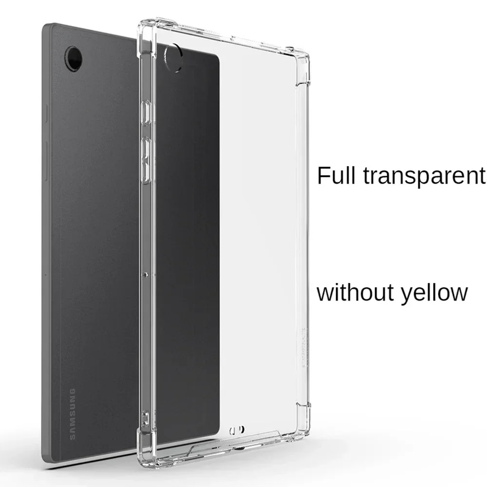 para Samsung Galaxy Tab a8 10.5 2023 Sm-x200 Sm-x205 Case Tpu Silicone Airbag Capa Transparente Fundas para Galaxy a8 Sm-x200 X205 - Imagem 5