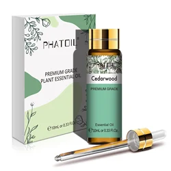 PHATOIL Aromatic Essential Oil Blend: Sandalwood & Lemon Infusion - 10ml for Diffuser and DIY Projects (Cedarwood)