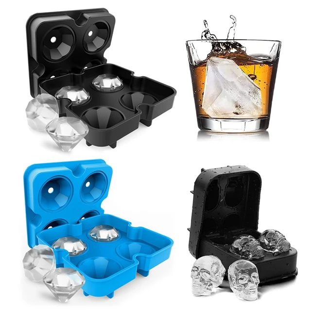 3D Diamond Ice Cube Mold Maker Whiskey Party Bar Tools