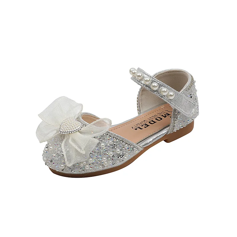 Girls Shoes Cute Bow Mules Clogs Spring Summer Love Girls Princess Shoes Flat Heel Kids