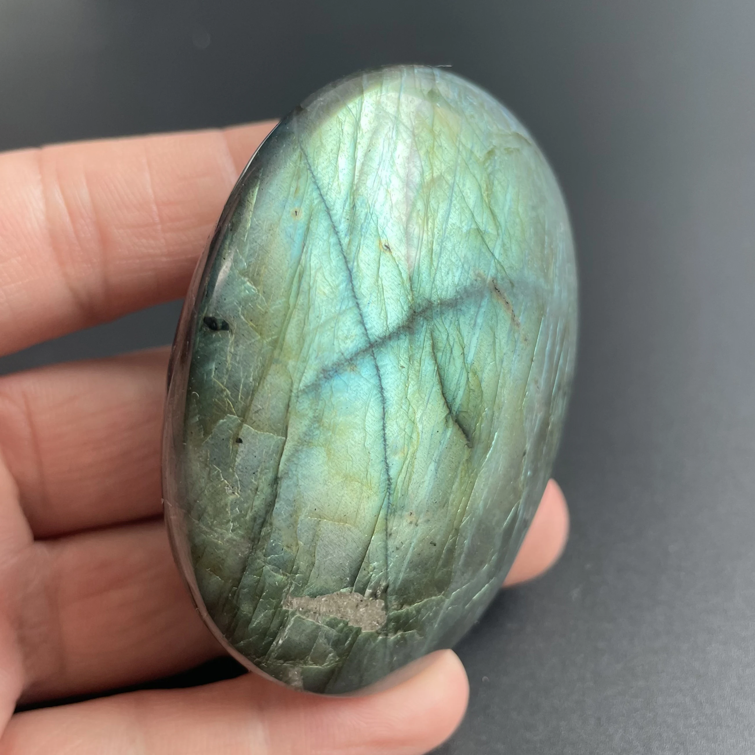 

144g Natural Crystal Labradorite Oval Quartz Polished Reiki Healing Exquisite Room Decor Moonstone Z92