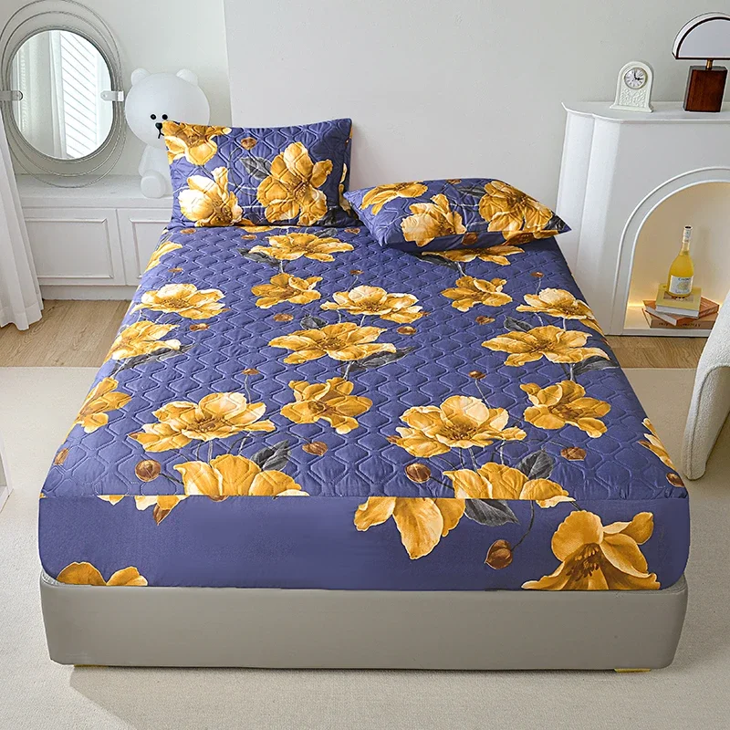 Eco-Friendly Butterfly Print Quilted Bed Mattress Cover Fitted Sheet - Cozy, Whimsical Touch for Your Bedroom Retreat 5