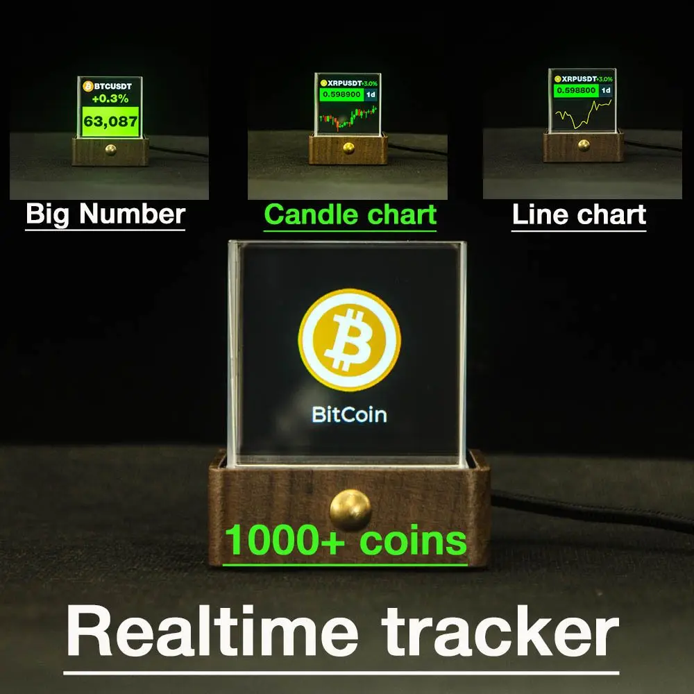 ビットコイン株式ティッカーモニターデジタルディスプレイクロック天気温度湿度個人化された画像再生 ビットコイン株のティッカー 暗号通貨の価格モニター  デジタル表示時計 天気 温度 湿度 パーソナライズされた画像再生 ギフト - AliExpress