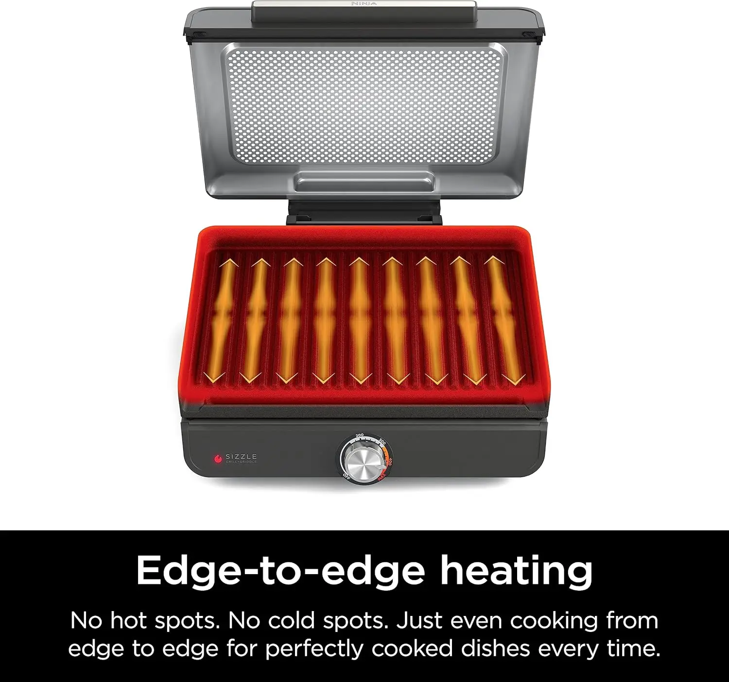 Griddle, 14’’, Electric Grill, For Steak, Burgers,Salmon,Veggies, and More, Nonstick, Dishwasher Safe,500F,Even Cooking, Silver 6
