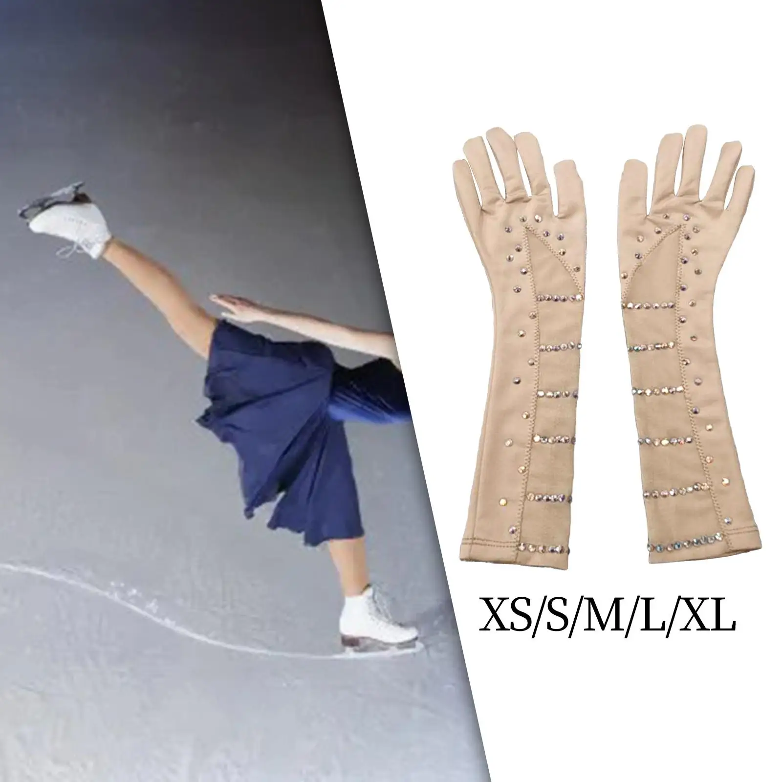 Ice Skating Gloves Figure Skating Gloves for Women Girls Thermal Winter Skate Gloves for Ice Figure Skating Practice Training