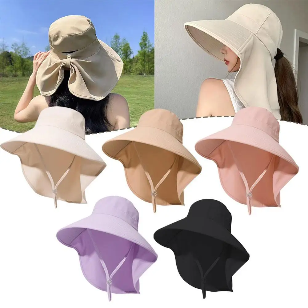 Sun Hats Wide Brim Hat with Neck Flap Adjustable 50+UPF Protection for Men Women Outdoor Safari Cap Hiking Fishing Summer