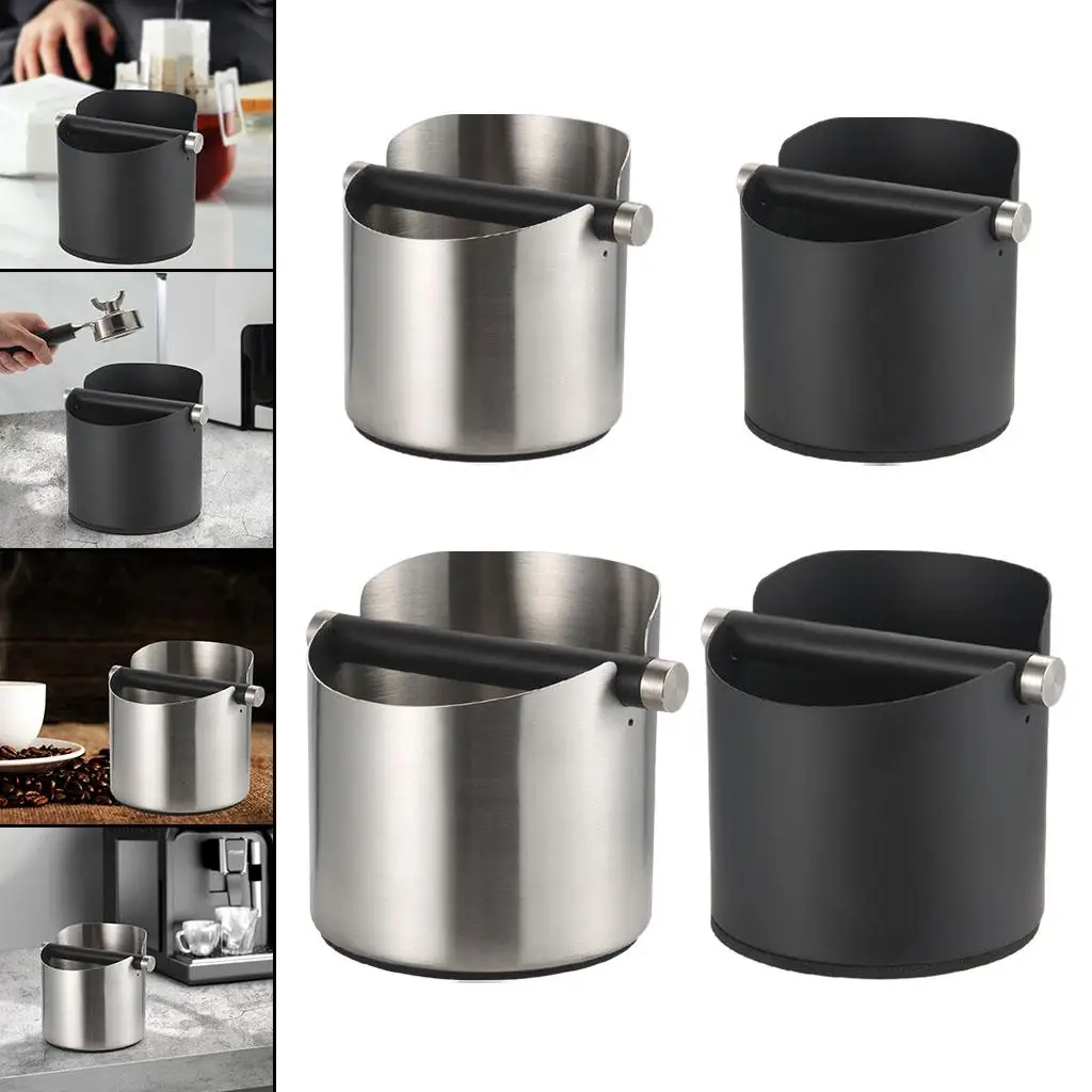 Stainless Steel Knock Box for Coffee with Removable Knock Bar Espresso Bin for Home Kitchen Office Espresso Machine Accessories Stainless Steel Knock Box for Coffee with Removable Knock Bar Espresso Bin for Home Kitchen Office Espresso Machine Accessories