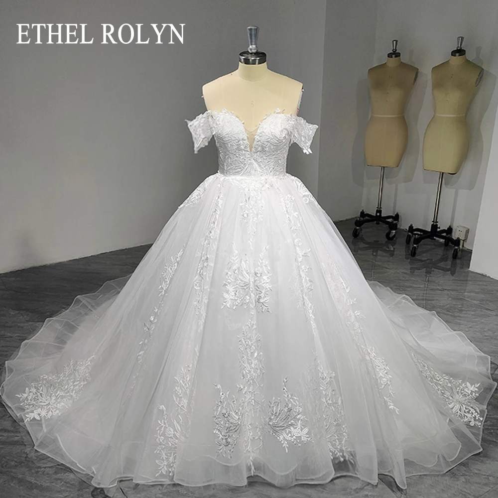 

ETHEL ROLYN Ball Gown Wedding Dress 2024Dreamy Sweetheart Princess Wedding Gown Sequined Appliques Real photos Vestidos De Novia