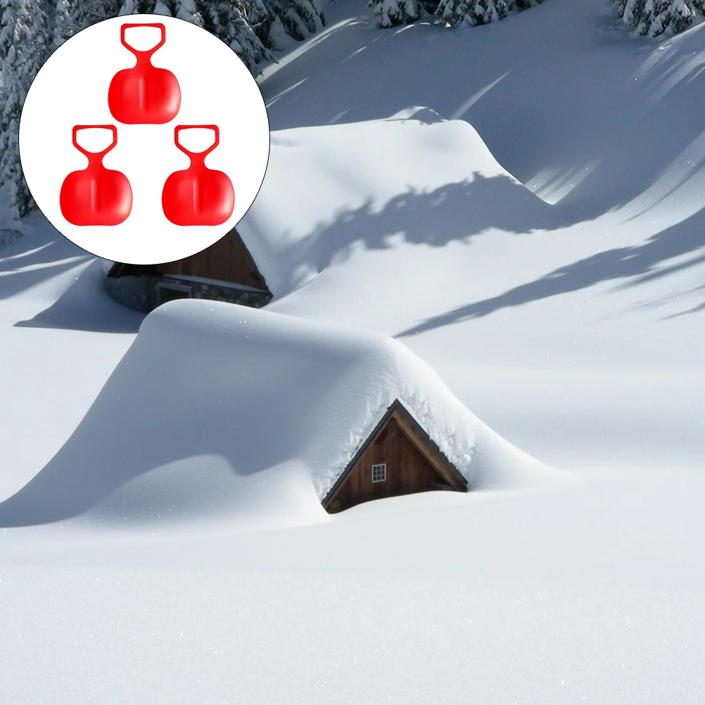 

3pcs Outdoor Sled Snow Skiing Pad Sled Sledge Ski Board for Kids Adults Winter Outdoor Winter Snow Game ( Ramdom Color