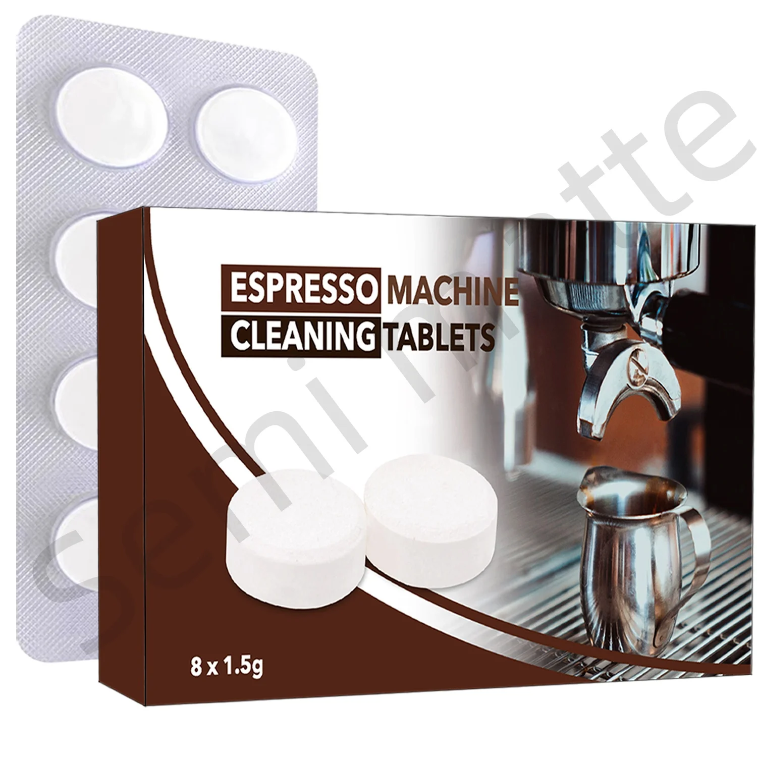 חבילת טבליות להסרה של 8. טבליות דקאלר למכונת קפה. תואם את Jura, Mellita, Siemens, Phillips. הסר לימסקייל