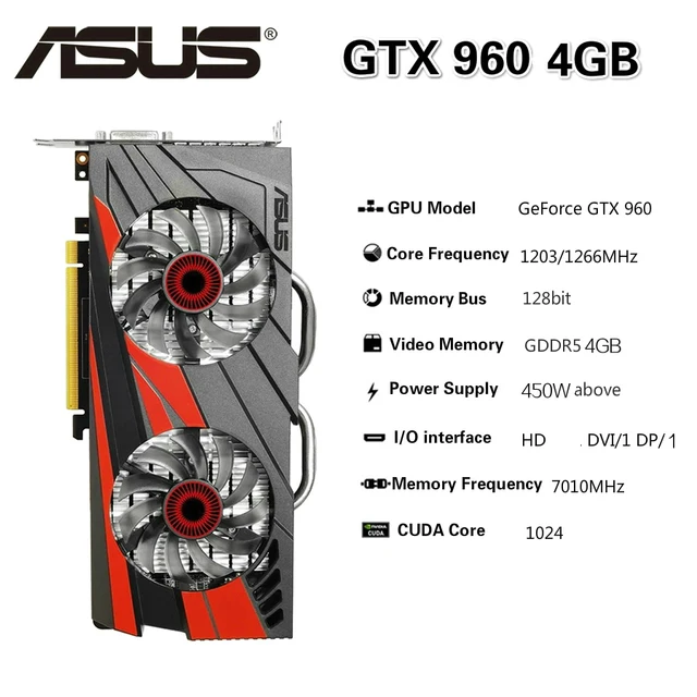 display card for pc ASUS Graphic Card GTX 1060 960 750 ti 1070 1660 1650 1050 2-3-5-6GB Video Cards GPU SALE RTX good pc graphics card Graphics Cards