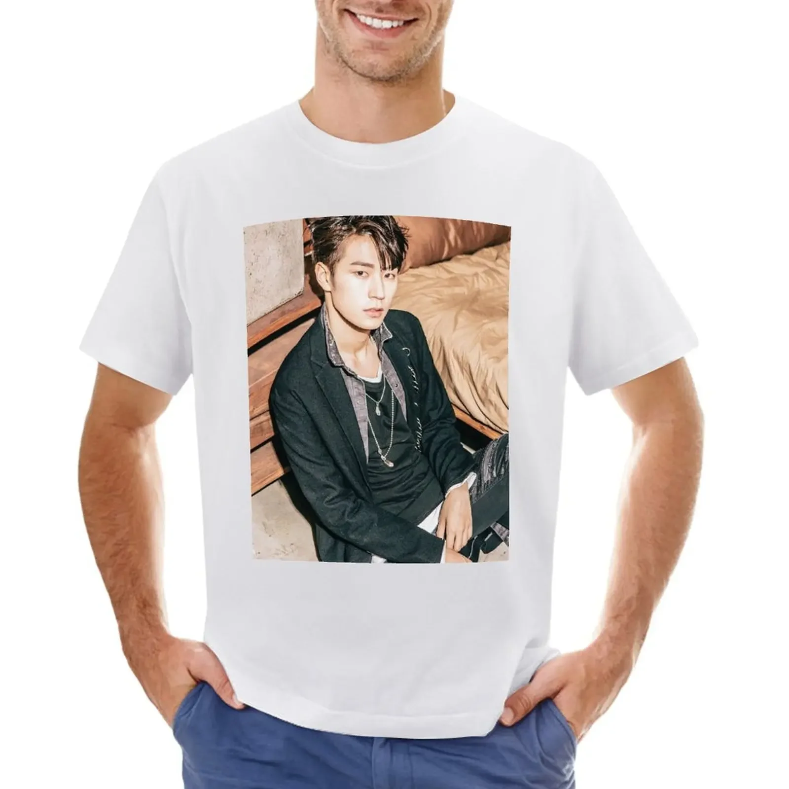

seungjun knk T-shirt sports fans oversizeds Men's clothing