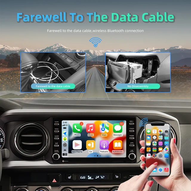 Podofo Android 13 Wireless Carplay Ai Box Wireless Android Auto 4GB+64GB  Bluetooth5.0 Multimedia For Car With OEM CarPlay - AliExpress