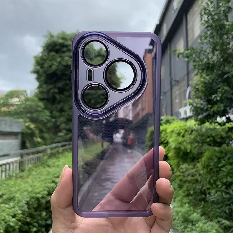 Luxury Soft Silicone Shockproof Bumper Case with Lens Protection and Magnetic Cover
