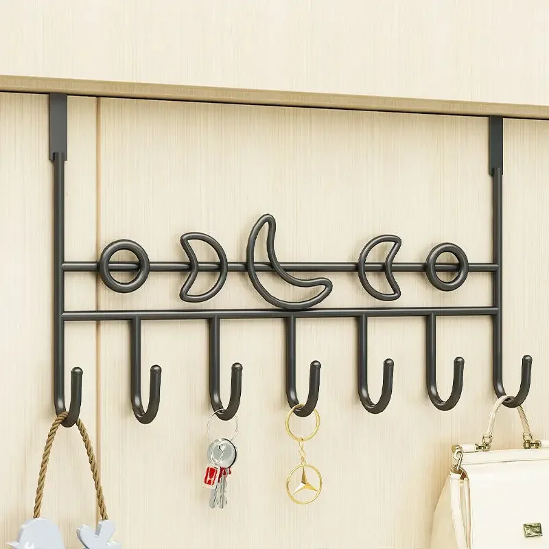 

Cute Hooks Over The Door Hook Home Bathroom Organizer Rack Clothes Coat Hat Towel Hanger New Bathroom Kitchen Accessories Holder